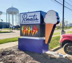 Rosati's Frozen Custard Electronic Message Center 2x4 6mm