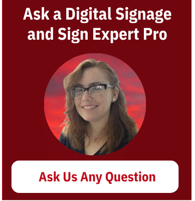 best digital signage company ask a question visual