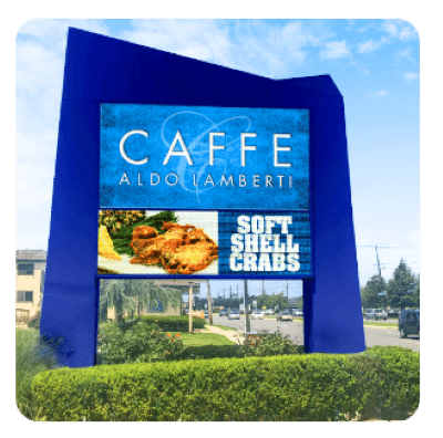 best restaurant digital billboard solution visual of an electronical billboard