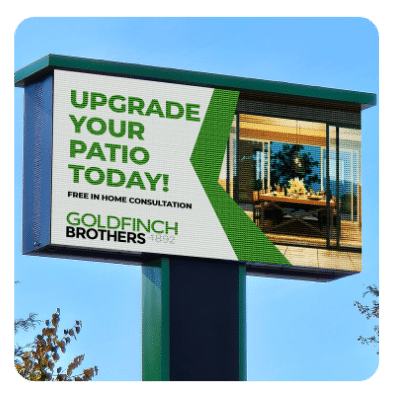 best business combination digital sign solution visual example of a combination sign.